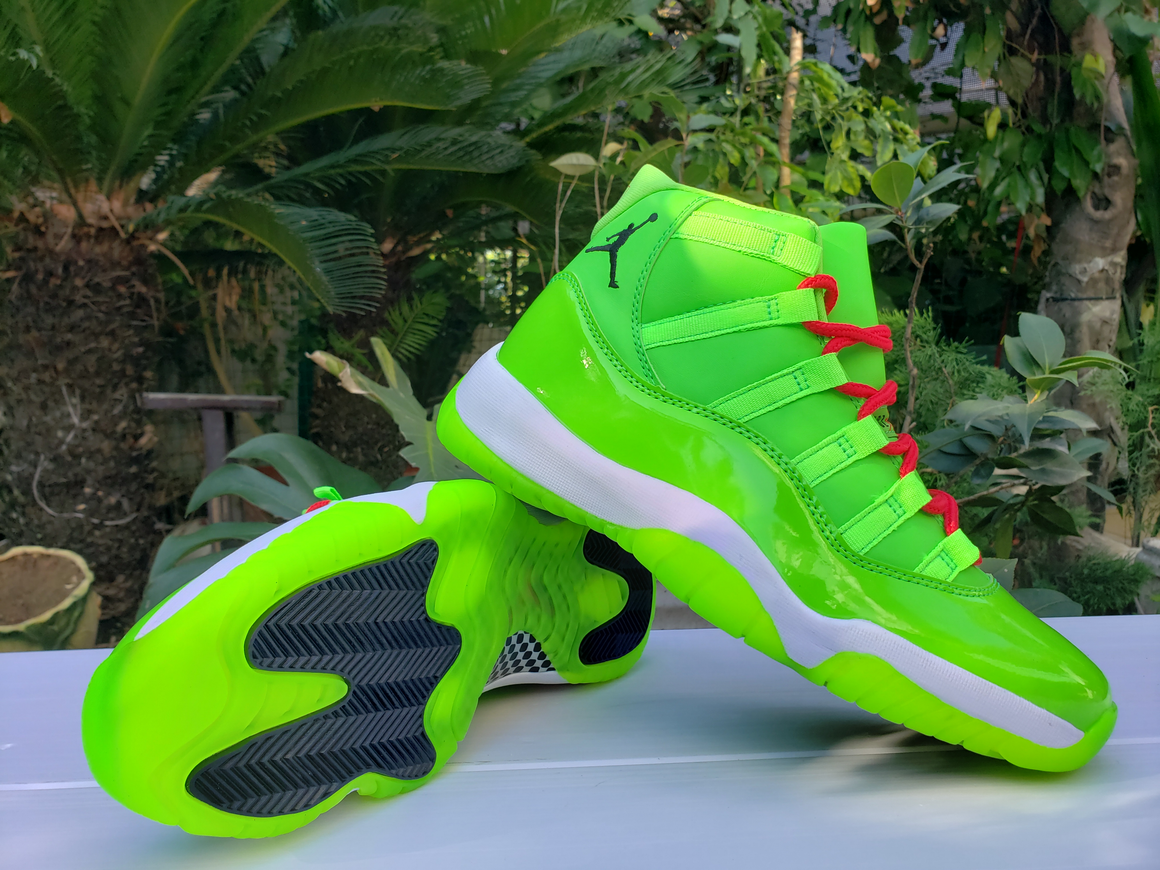2020 Men Air Jordan 11 High Fluorscent Green Shoes